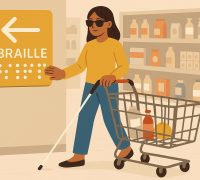How Braille Helps Blind People Navigate Supermarkets and Shopping