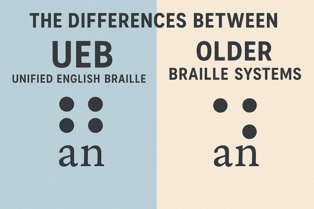 The Differences Between UEB (Unified English Braille) and Older Braille Systems